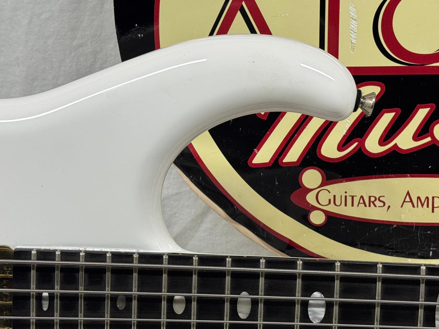 Alembic Elan 4-string Bass with Case - White (likely re-fin'd)