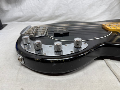 Ernie Ball Music Man StingRay sting ray 4H 4 h 4-string Bass with Gator Case - Black / Maple neck