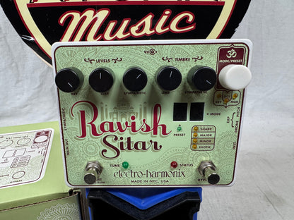 Electro-Harmonix Ravish Sitar Emulator Pedal with Box