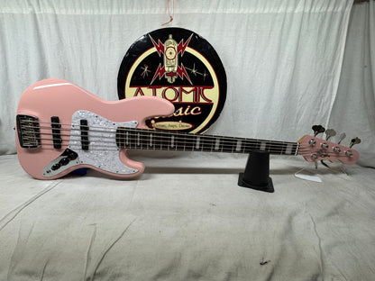 G&L JB-5 jb5 5-string Bass with Case 2021 - Shell Pink