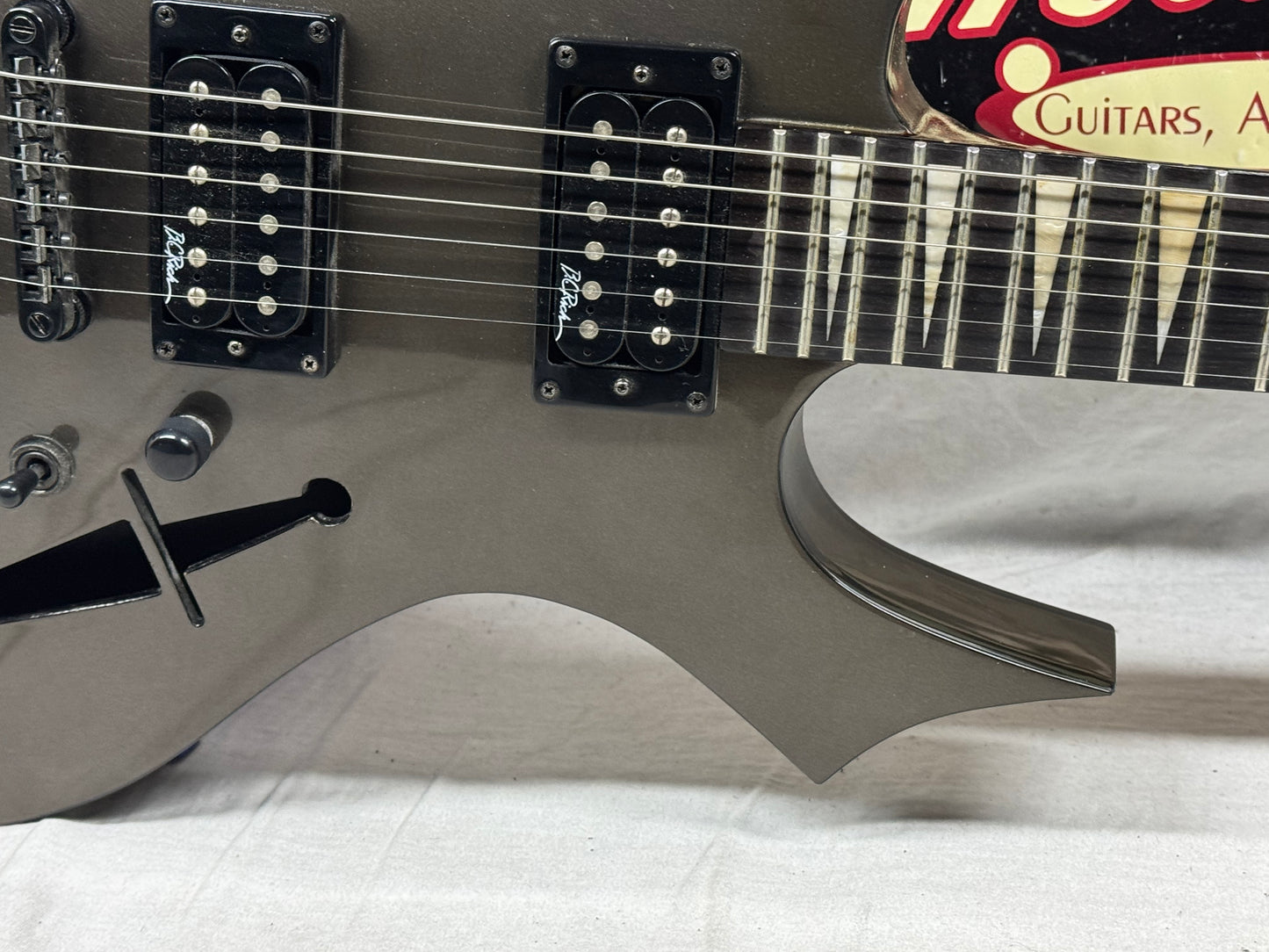B.C. Rich bc The Dagger Semi-Hollowbody Guitar - Gun Metal Gray
