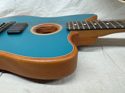 Fender American Acoustasonic Jazzmaster Guitar with Gig Bag 2021 - Ocean Turquoise / Ebony fingerboard
