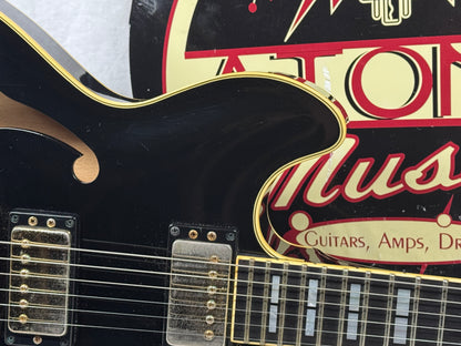 Yamaha Super Axe SA-2100 SA2100 Semi-Hollowbody Guitar with Epiphone Case - MIJ Made In Japan - Black