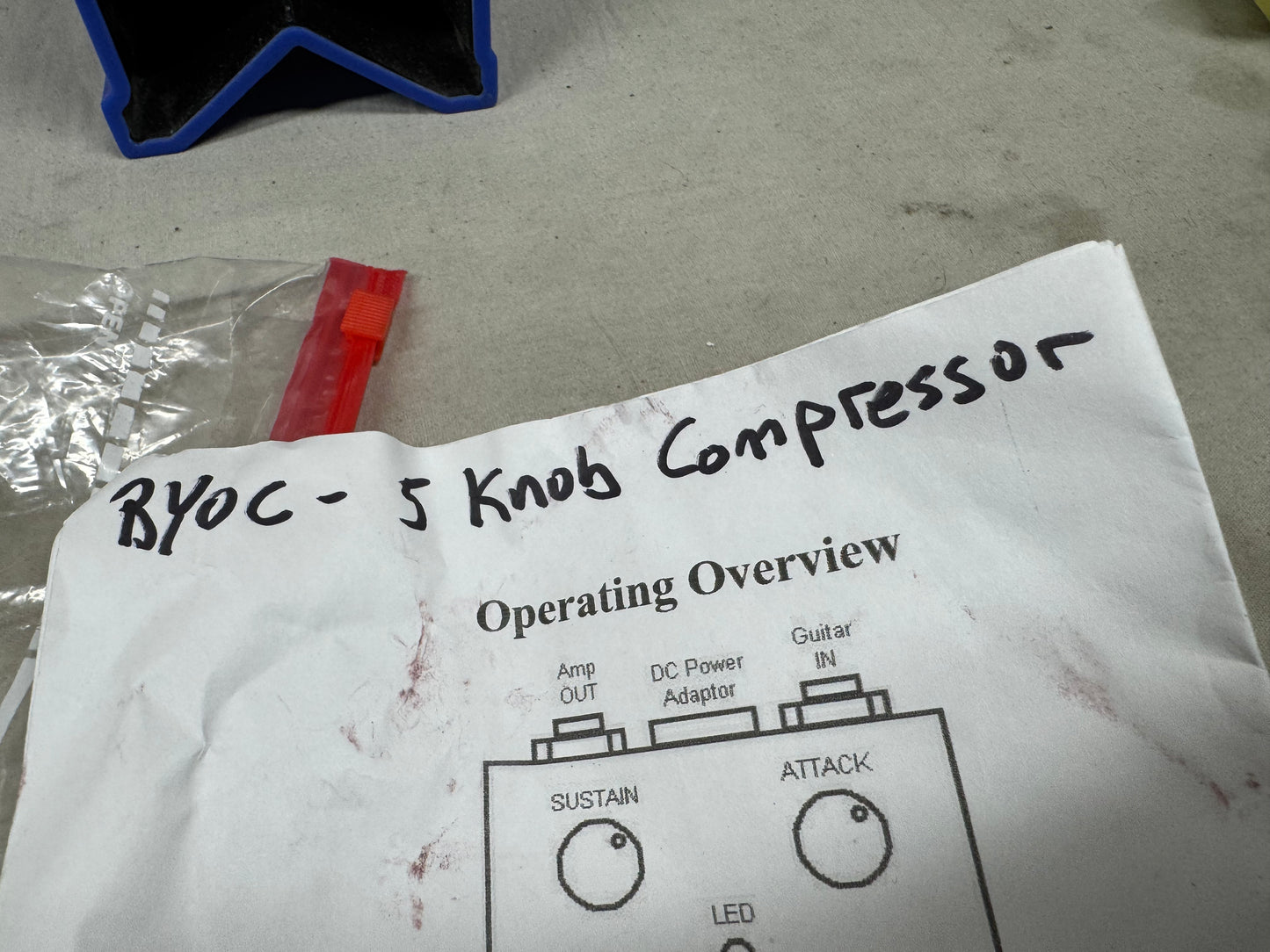 BYOC Build Your Own Clone 5-Knob Compressor Kit Build Pedal