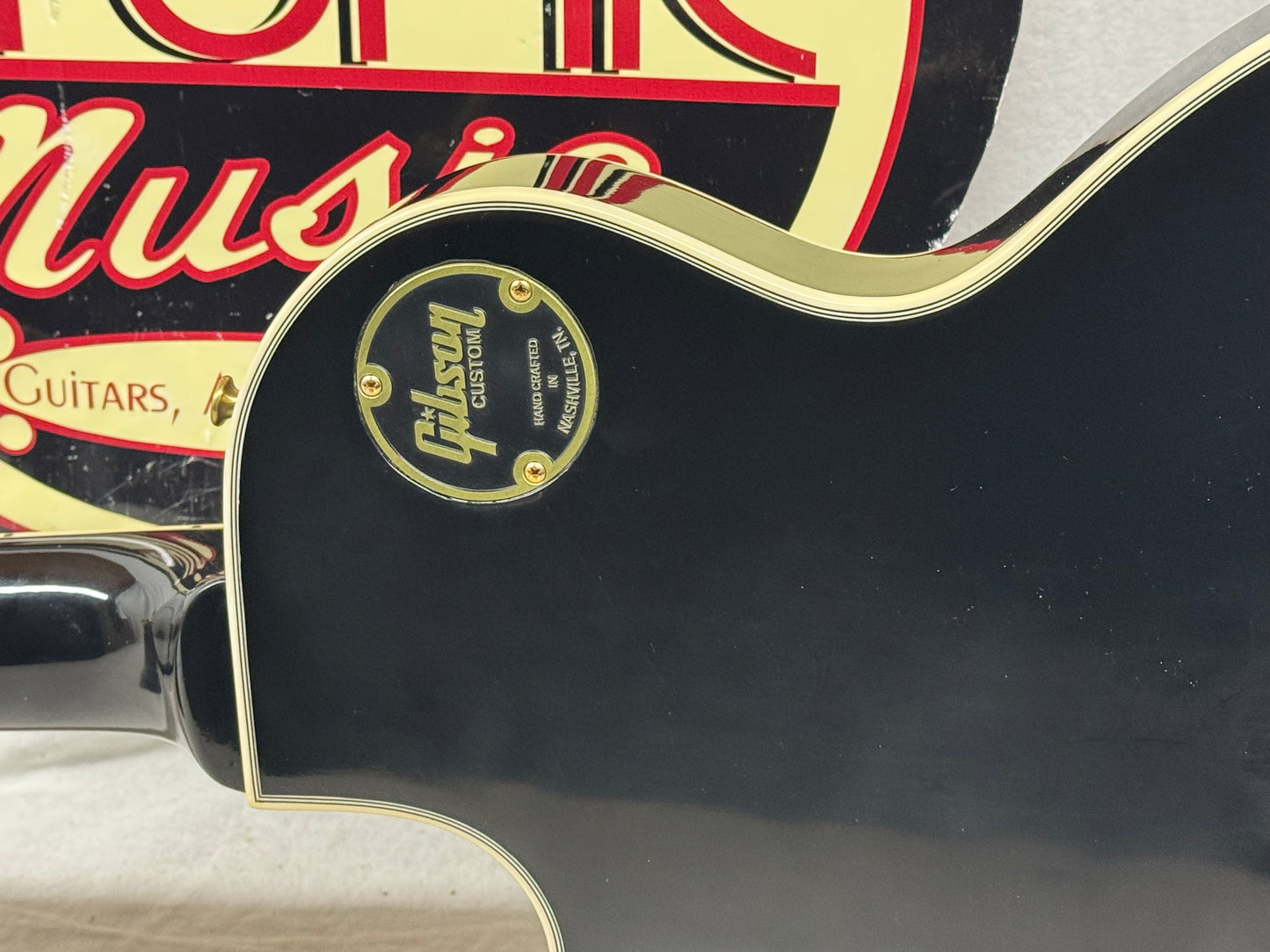 Gibson USA Custom Shop Les Paul Custom Guitar with COA + Case 2023 - Ebony / Black