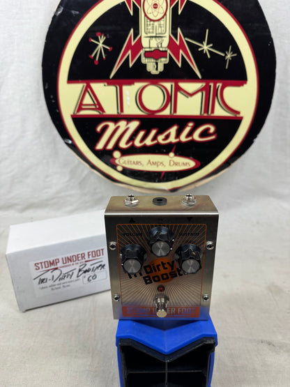 Stomp Under Foot Tri Dirty Booster Boost Pedal with Box