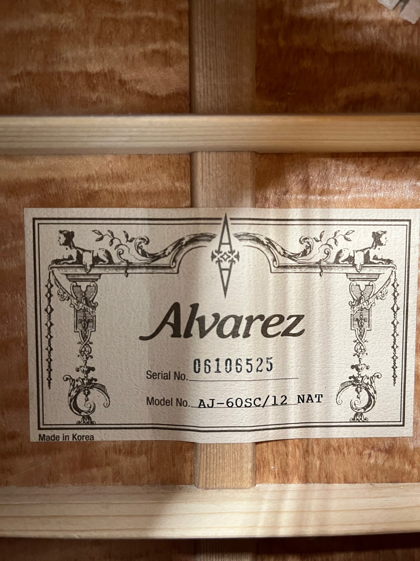 Alvarez AJ-60SC/12 12-String Acoustic/Electric Guitar