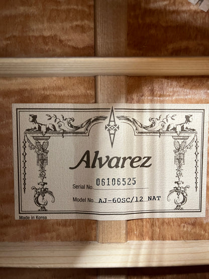 Alvarez AJ-60SC/12 12-String Acoustic/Electric Guitar