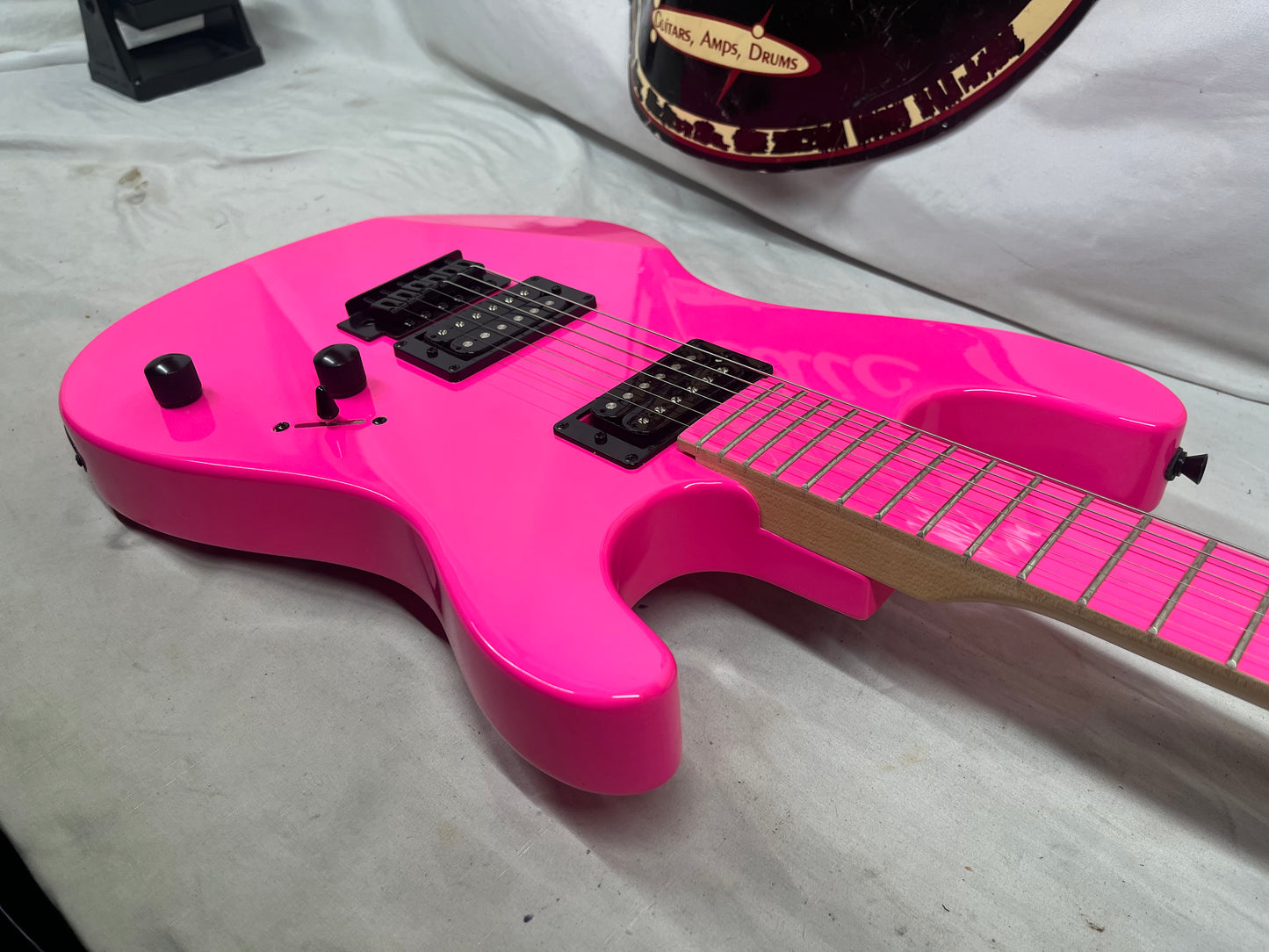 Dean Custom Zone Doublecut HH Electric Guitar  - Fluorescent Pink