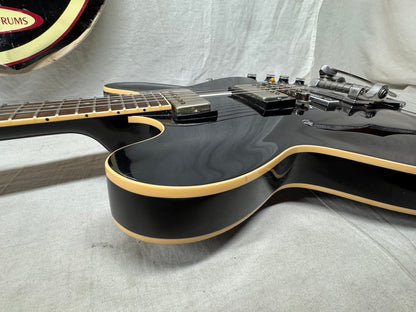 Gibson ESDPA335 esdpa 335 ES-335 Dot Fat Neck Semi-Hollowbody Guitar with Case - modified - Ebony / Black