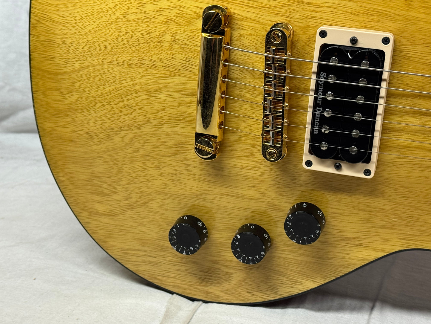 ESP USA Eclipse Singlecut Guitar with COA + Case 2019 - See-Thru Vintage Yellow / Red back