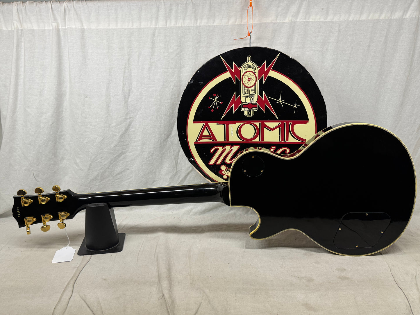 Gibson Custom Shop LPB-3 lpb3 Les Paul Custom Guitar with COA + Case - Ebony / Black