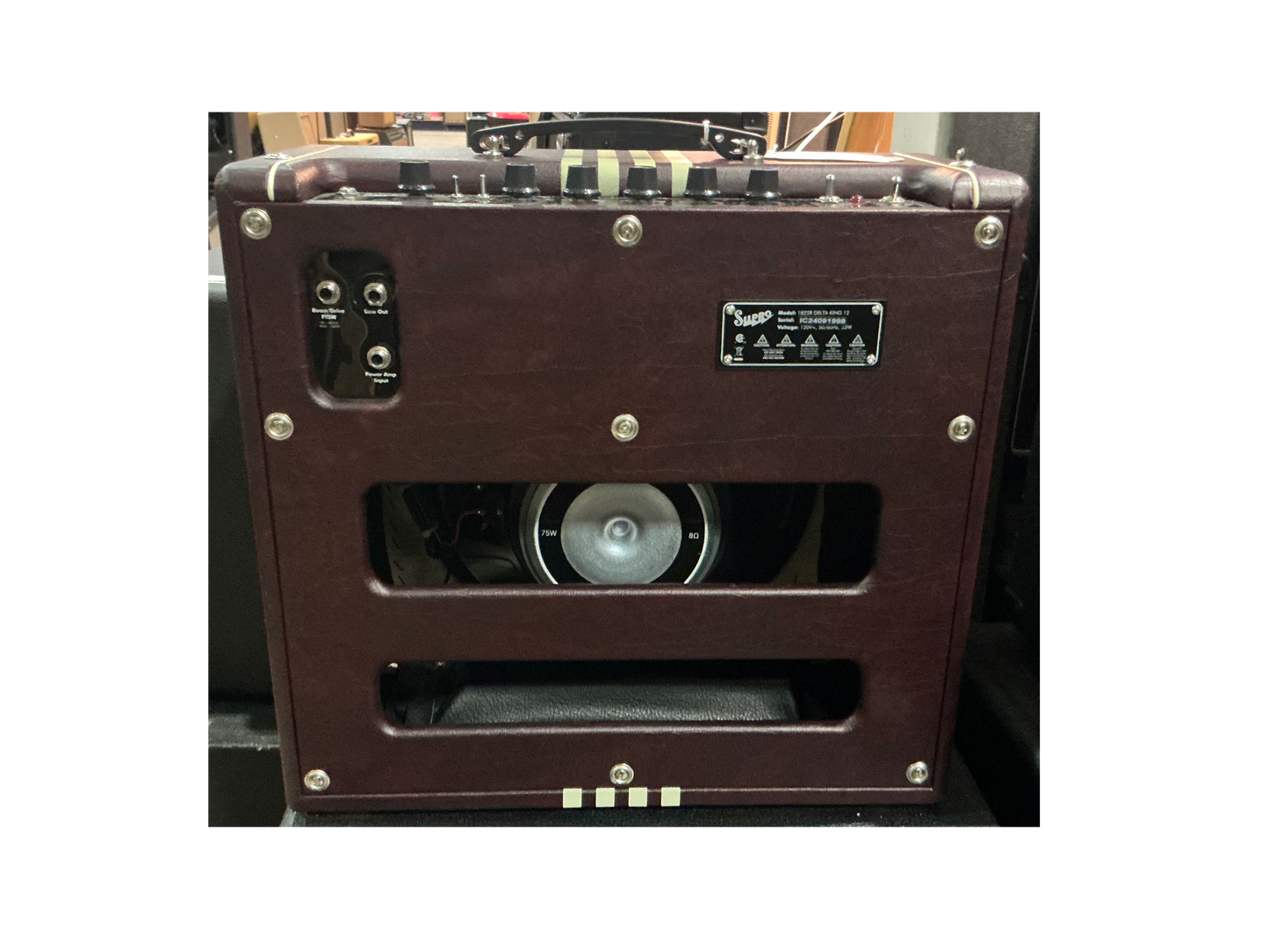 Supro 1822R Delta King 12 15-Watt 112 1x12 Guitar Combo Amplifier - Burgundy / Cream Stripes - Local Pickup Only