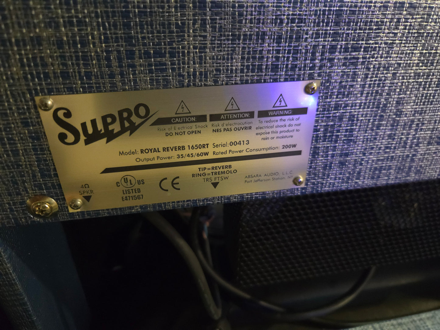 Supro 1650RT Royal Reverb 2015 - Present - Blue Rhino - Local Pickup Only