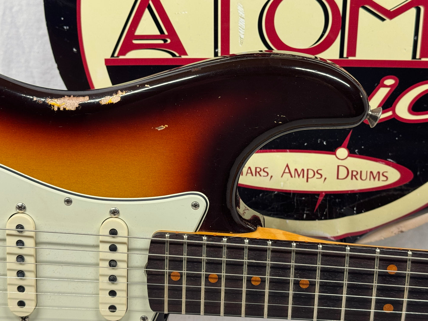 Fender USA Custom Shop S23 Limited Edition 1959 '59 Stratocaster HT Hardtail Guitar with COA + Case 2023 - Chocolate 3-Color Sunburst / Rosewood fingerboard - Relic'd