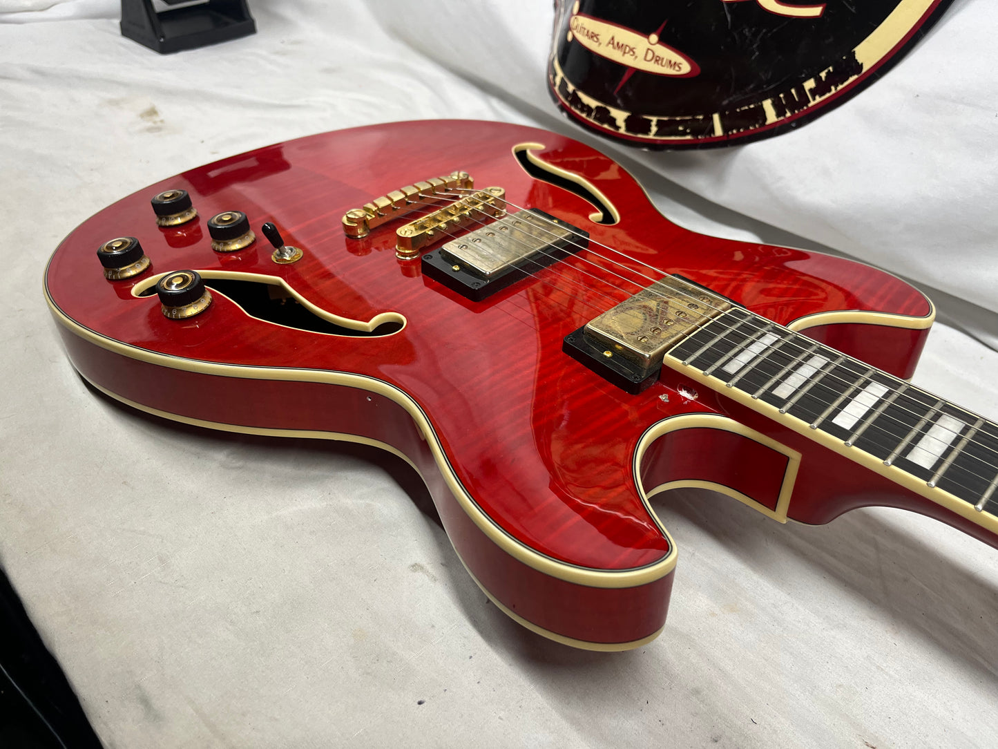 Ibanez AS93FM Doublecut Semi-Hollow Body Electric Guitar - Transparent Cherry Red