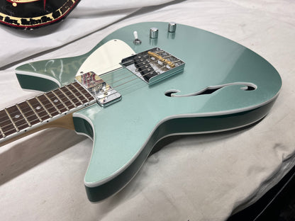 Rivolta Guitars Duocata Doublecut Semi-Hollow Body Electric Guitar - Duo Verde Metallic