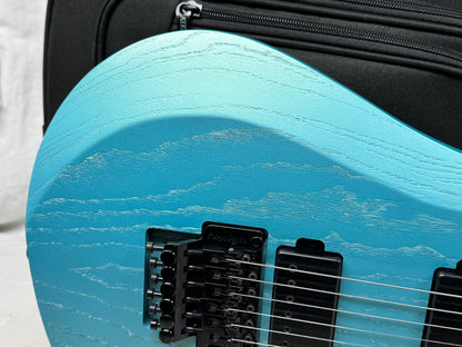 Kiesel A2 6 6-string Guitar with Gig Bag - Blue Mist Metallic