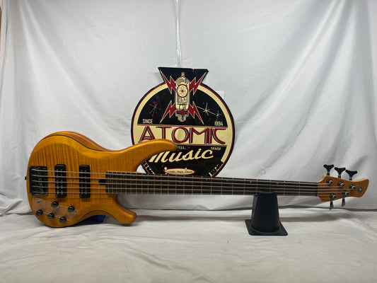 Yamaha TRBX605FM 5-String Electric Bass- Matte Amber