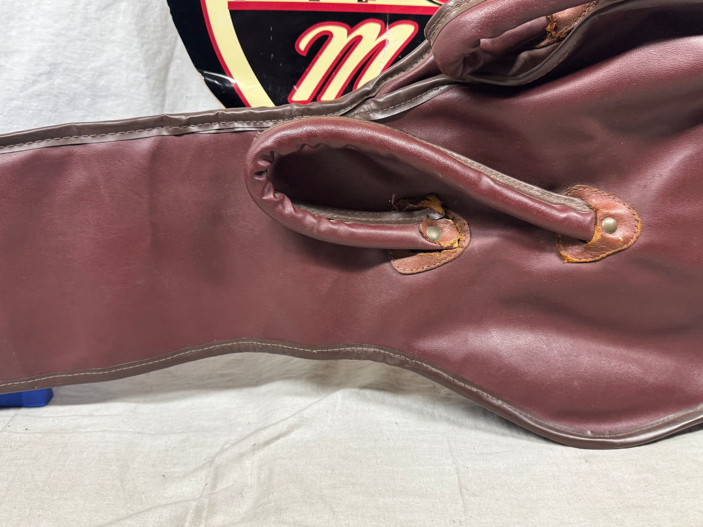 Victoria Vintage Plasti-Leather (Leather/Vinyl) Gig Bag 1950s - Brown