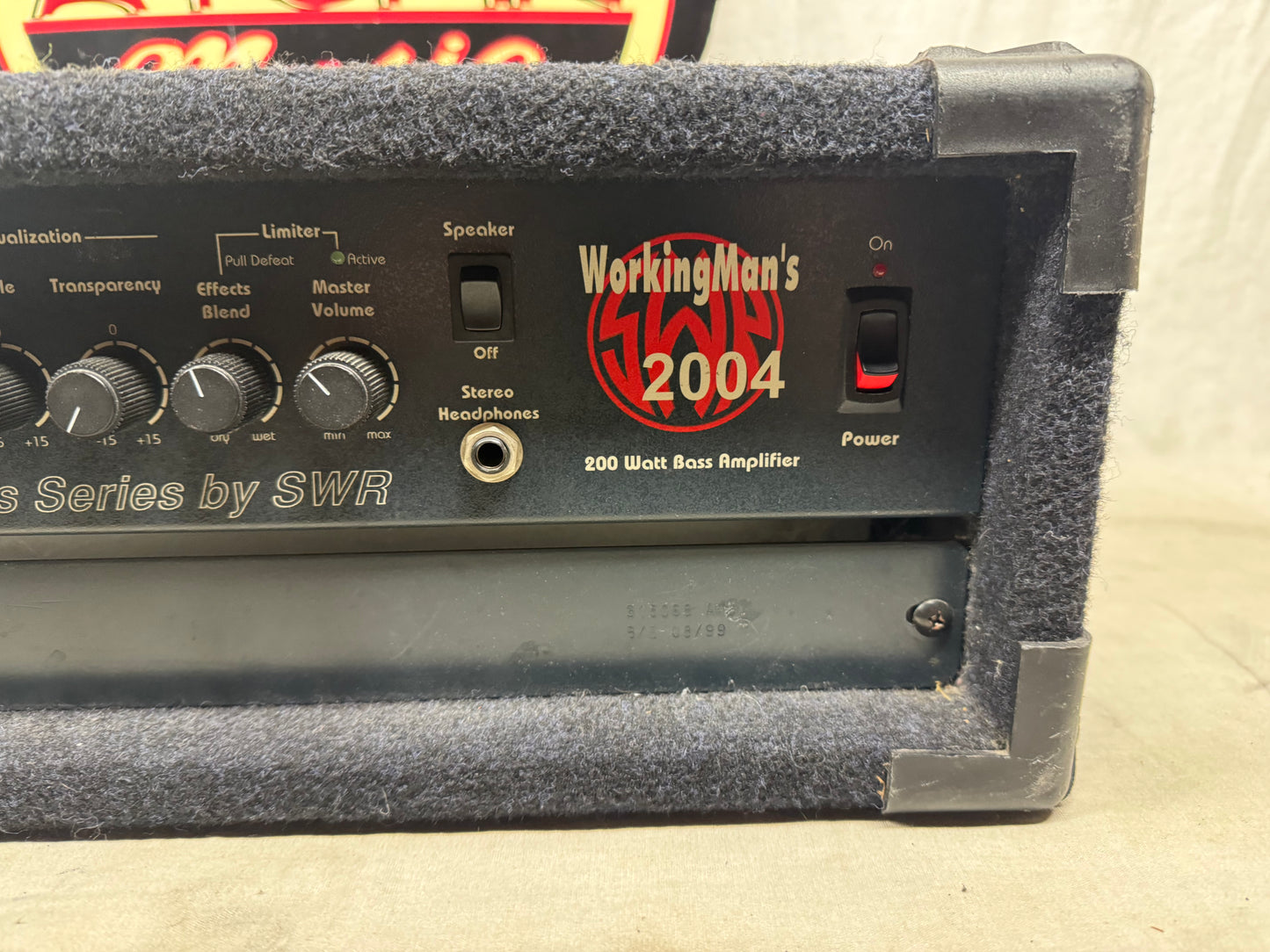 SWR WorkingMan's 2004 200 Watt Bass Amplifier Head - Local Pickup Only