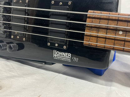Hohner B2 HH Headless Fretless 4-String Electric Bass with Hard Case