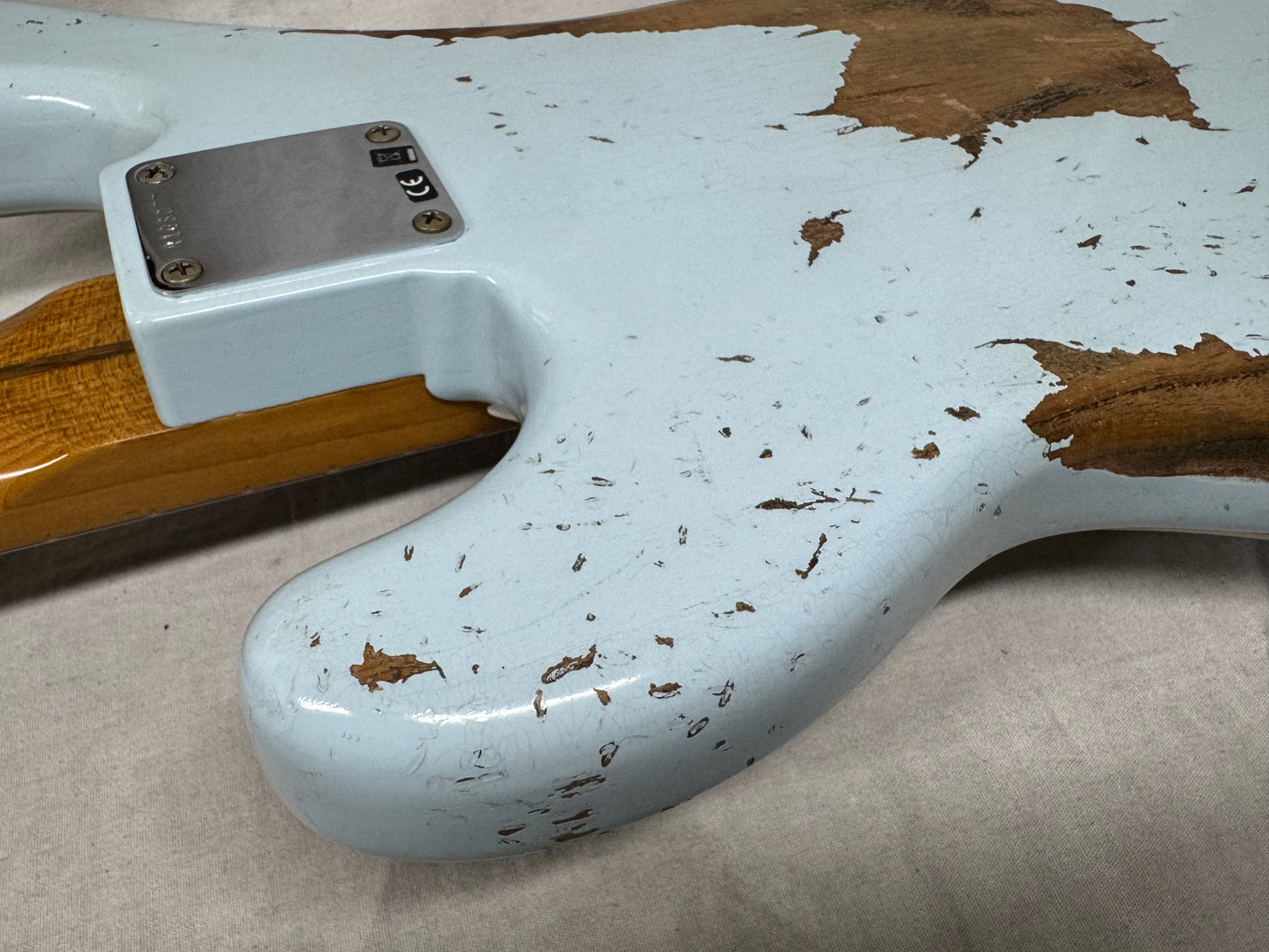 Fender USA Custom Shop '55 1955 Precision Bass Relic 4-string P-Bass with COA + Case 2020 - Sonic Blue / Roasted Maple neck