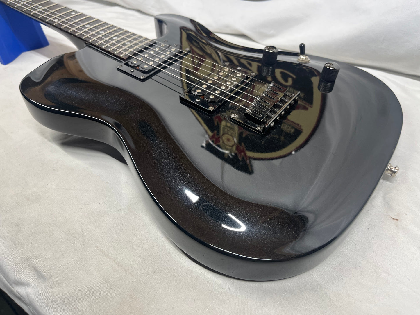 Squier Double Fat Telecaster tele Deluxe 2002 Electric Guitar - Black Metallic