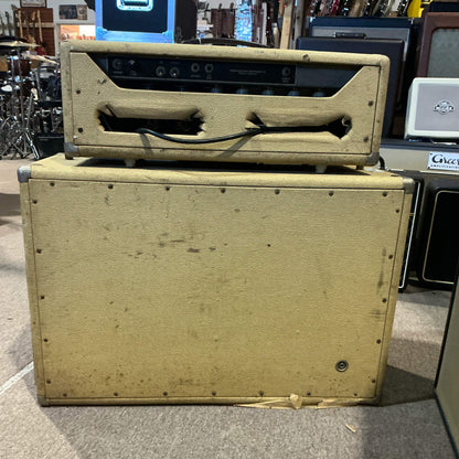 Fender 1963 Bandmaster band master Tube Amplifier Head with 1x15 115 Tone-Ring Speaker Cabinet - Local Pickup Only