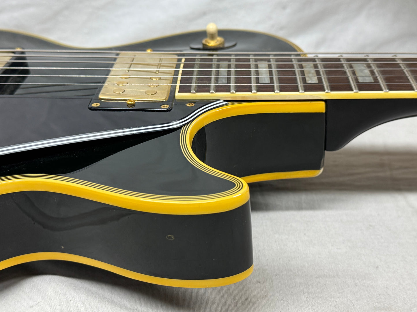 Greco EG Series Singlecut Guitar with Gator Case - MIJ Made In Japan 1990 - Ebony / Black