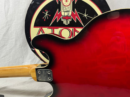 Univox Coily U1825 Hollow Body Guitar MIJ Made In Japan Vintage Redburst - AS IS! needs new nut