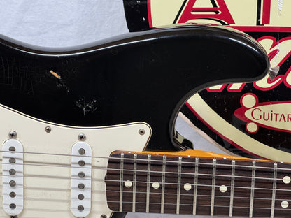 Fender USA Vintage Series '62 1962 Stratocaster Guitar with Case pot codes date to 1988 - Black / Rosewood fingerboard