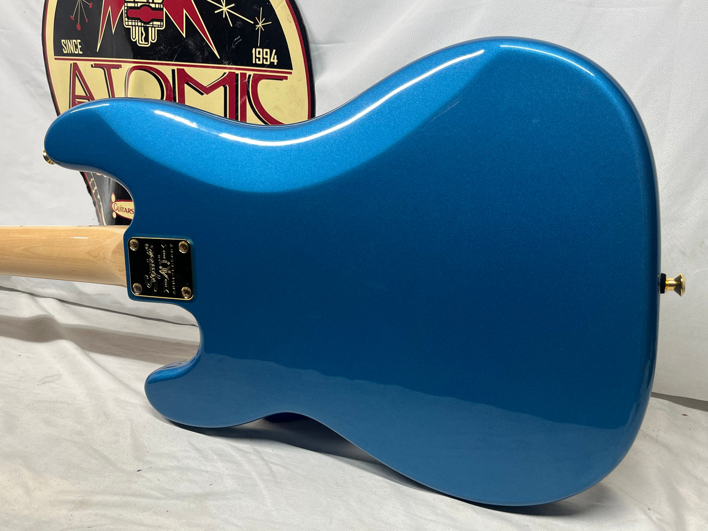 Squier 40th Anniversary 4-String Electric Precision Bass Gold Edition - Lake Placid Blue