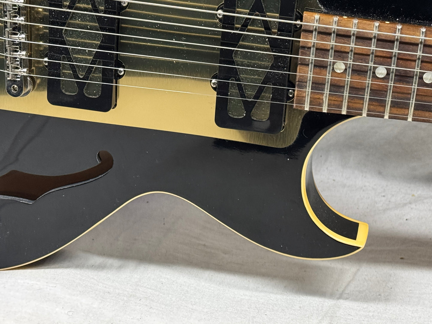 Gibson Memphis ES-235 es235 Thinline Semi-Hollowbody Guitar - modified 2018 - Gloss Ebony / Black - Local Pickup Only