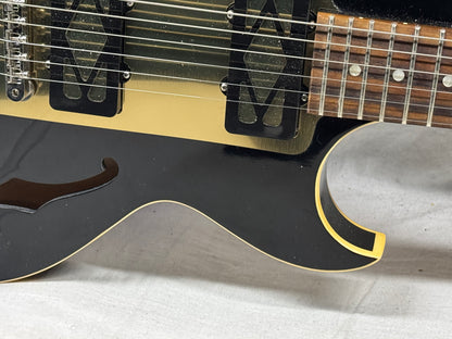 Gibson Memphis ES-235 es235 Thinline Semi-Hollowbody Guitar - modified 2018 - Gloss Ebony / Black - Local Pickup Only