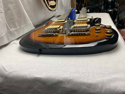 Ibanez Studio Series ST1200 Studio Twin 6/12 Double Neck doubleneck Guitar with Case MIJ Made In Japan 1978 - Brown Sunburst