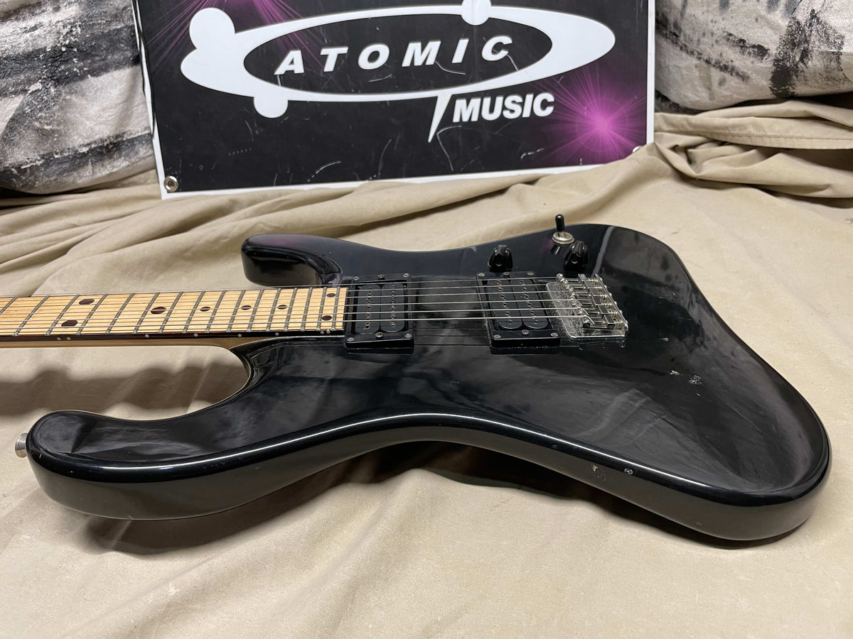 Guitarification Doublecut Electric Guitar - Black / Maple