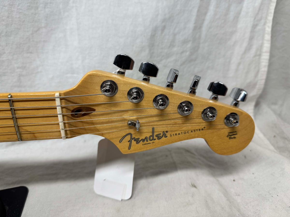 Fender American Professional Stratocaster HSS (modified to SSS) Shawbucker Guitar with Case 2016 - Black / Maple neck