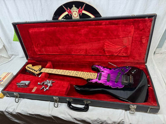 Squier by Fender MIJ Made In Japan Stratocaster Guitar with Floyd Rose + EMGs Upgrades + Case