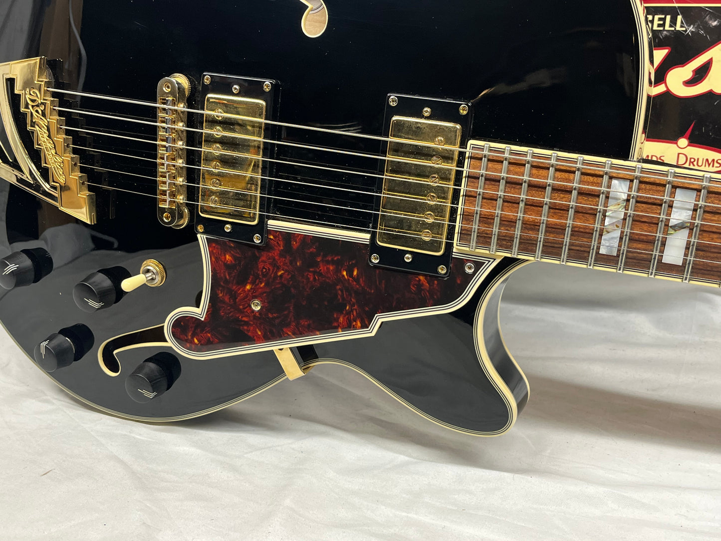 D'Angelico EX-SS Semi-Hollow Body Electric Guitar with Hard Shell Case