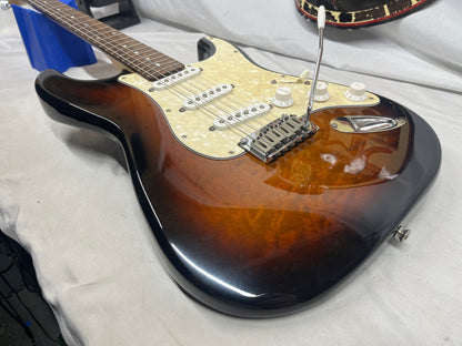 Squier Deluxe Series Stratocaster strat Electric Guitar - Antique Burst