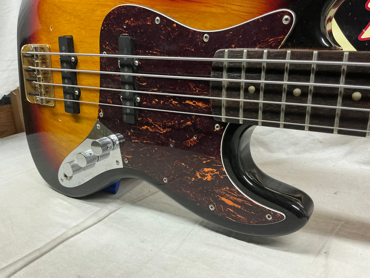 SX Vintage Series J-Style 34" Scale Length Electric Bass - 3 Tone Sunburst