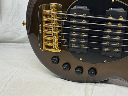 Ernie Ball Music Man Bongo 6 HH Bass with Case 2008 - Limited Edition Sequoia Gold