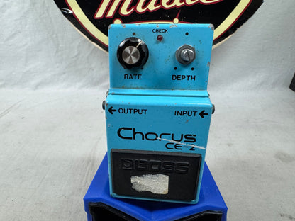 Boss CE-2 ce2 Chorus Pedal - Black Label / MIJ Made In Japan / ACA 12-volt power 1981
