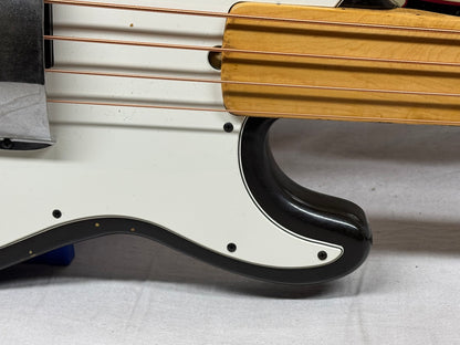 Fender PARTS BASS ? Fretless Precision Bass 4-string P-Bass with Case 1970s - 3-Color Sunburst / Maple neck