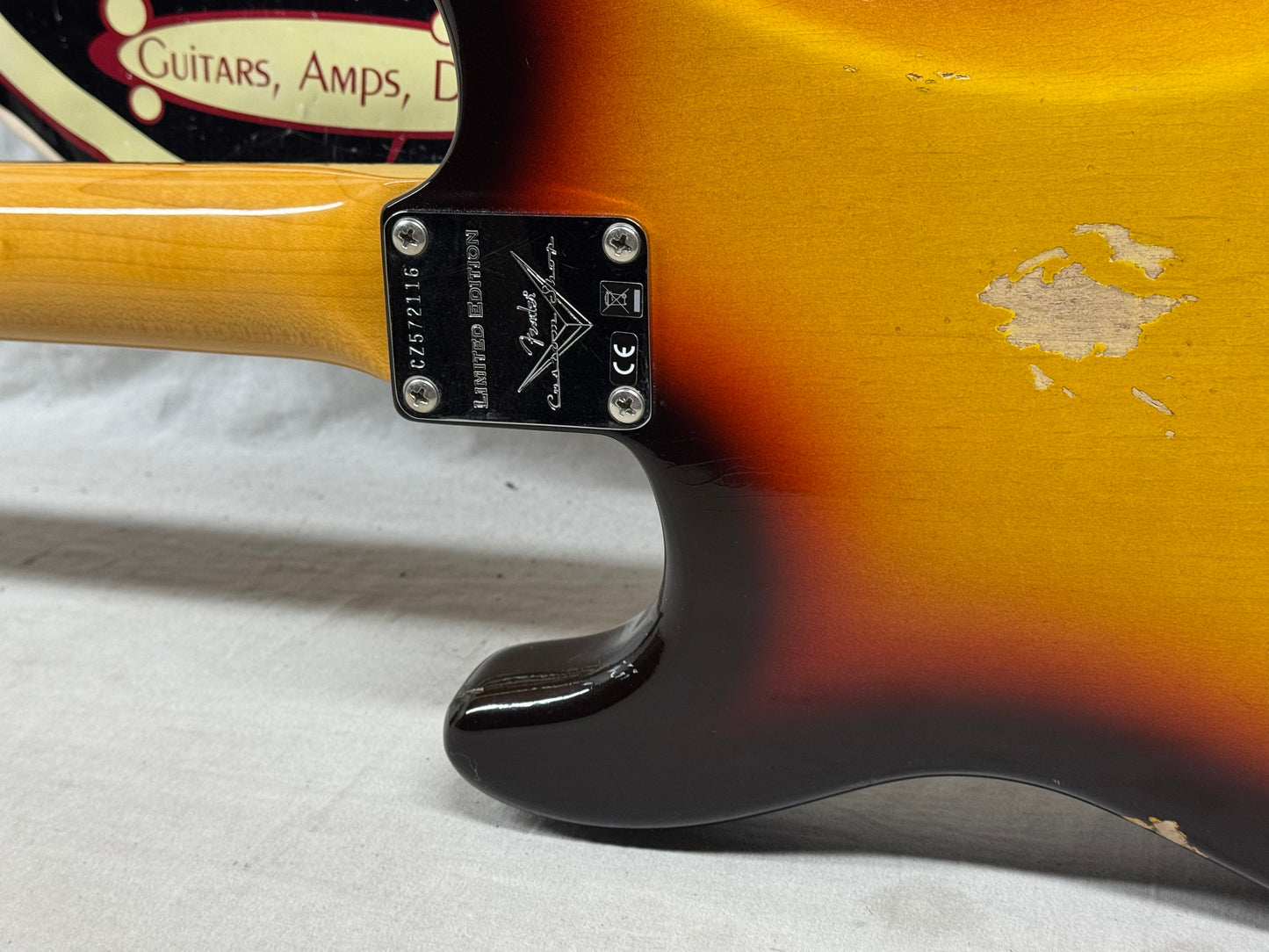 Fender USA Custom Shop S23 Limited Edition 1959 '59 Stratocaster HT Hardtail Guitar with COA + Case 2023 - Chocolate 3-Color Sunburst / Rosewood fingerboard - Relic'd