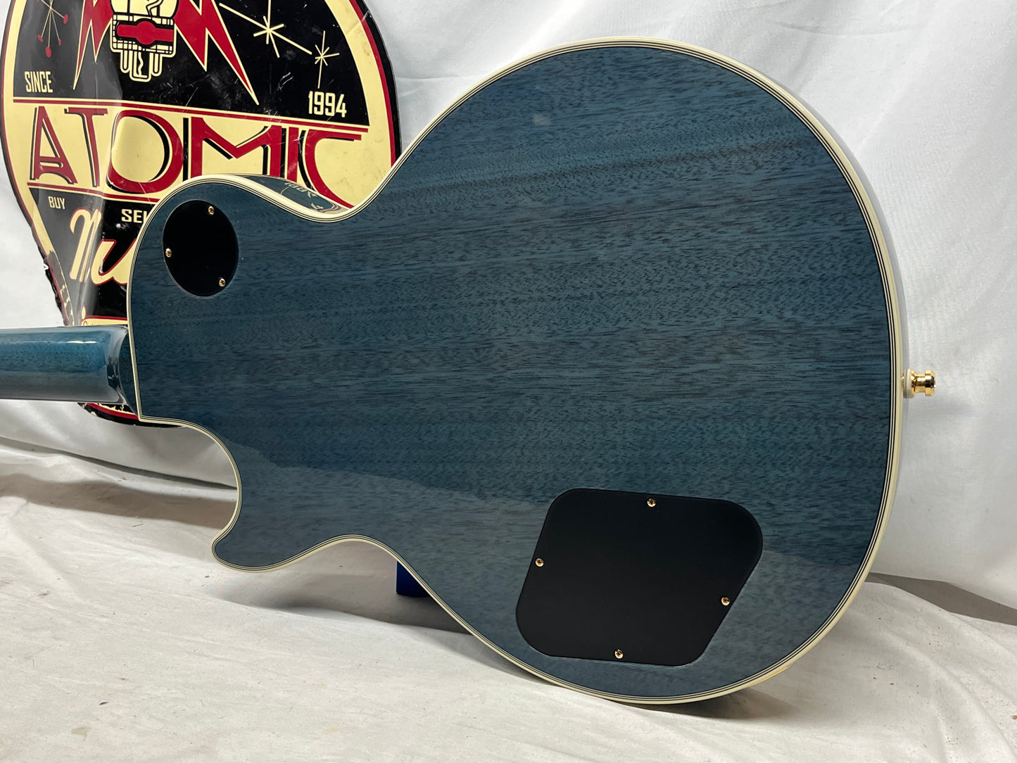 Epiphone Les Paul Custom Quilt Singlecut HH Electric Guitar - Ocean Blue