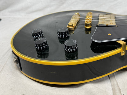 Greco EG Series Singlecut Guitar with Gator Case - MIJ Made In Japan 1990 - Ebony / Black