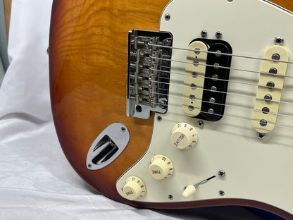 Fender American Standard Stratocaster Strat HSS Shawbucker Electric Guitar with Case - Sienna Sunburst