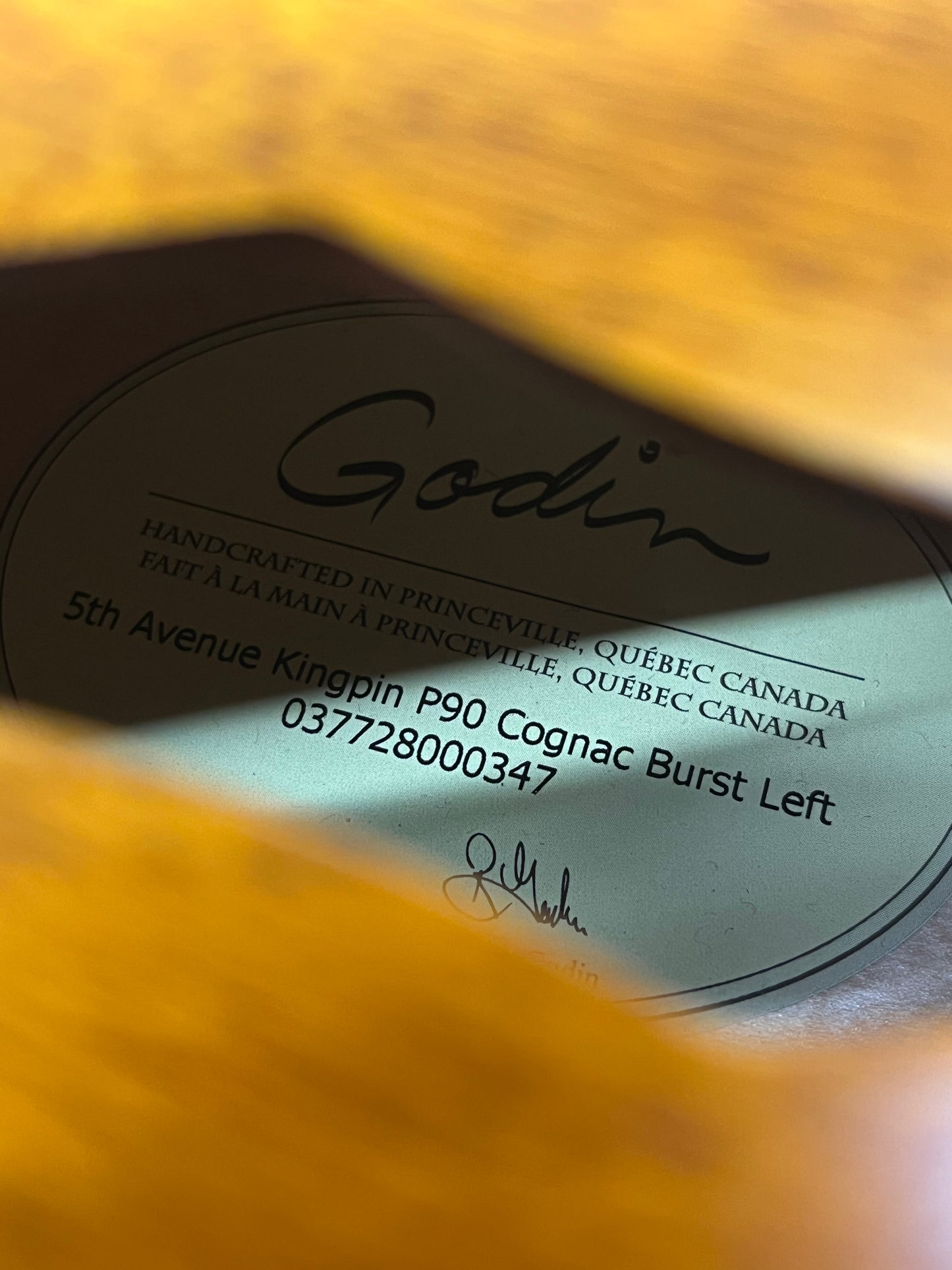 Godin 5ht Avenue Kingpin P90 Left Handed Lefty Hollow Body Electric Guitar